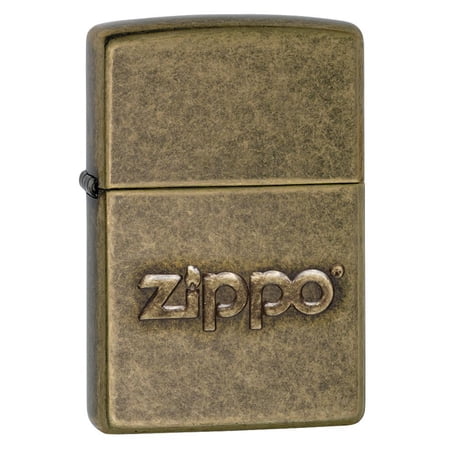 Zippo Stamped Antique Brass Pocket Lighter