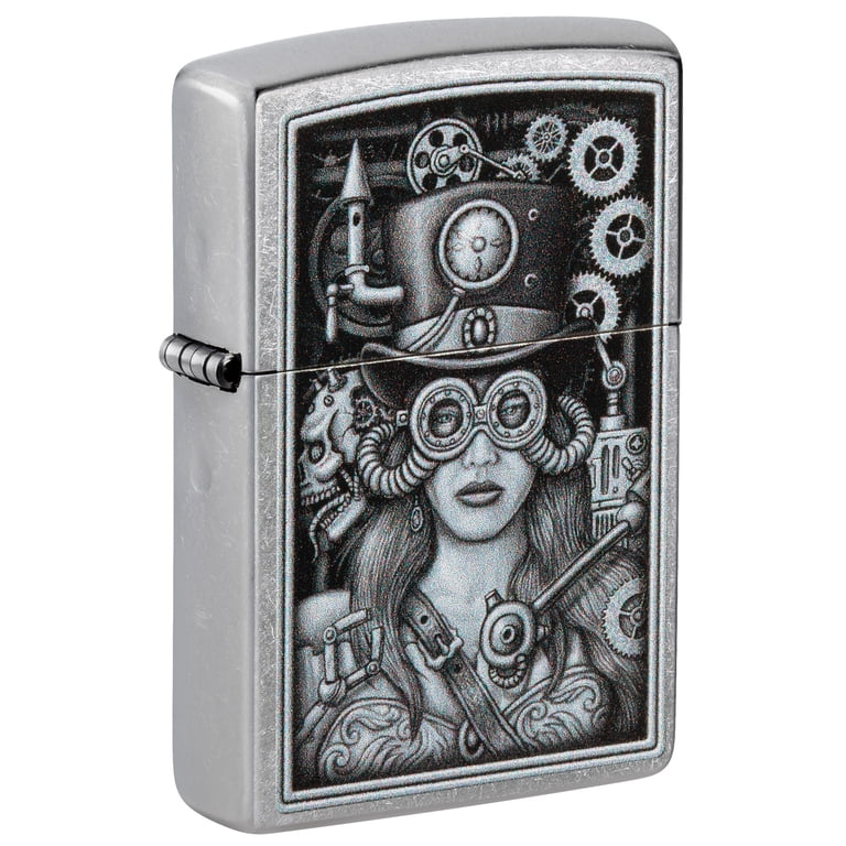 Zippo Steam Punk Woman Street Chrome Pocket Lighter - Walmart.com