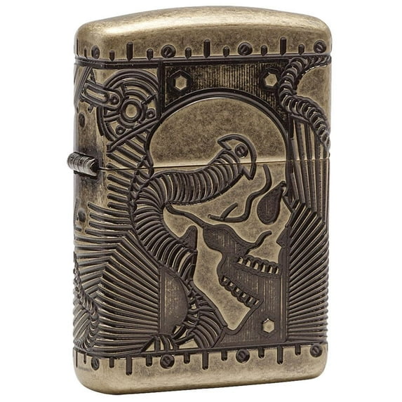 Zippo Steampunk Armor Antique Brass Pocket Lighter