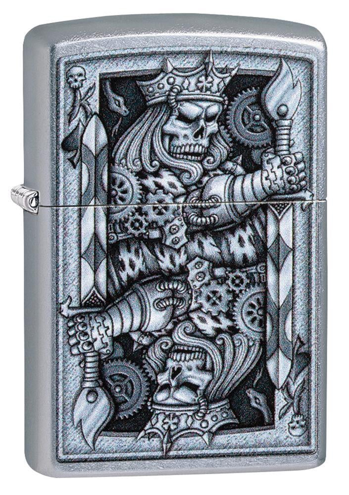 Zippo Steampunk King Spade Street Chrome Pocket Lighter - Walmart.com