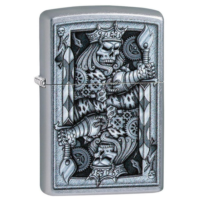 Zippo Steampunk King Spade Street Chrome Pocket Lighter - Walmart.com