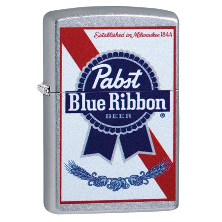 Zippo Street Chrome Pabst Blue Ribbon Pocket Lighter