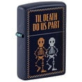 thumbnail image 1 of Zippo Til Death Do Us Part Design Navy Matte Pocket Lighter, 1 of 1