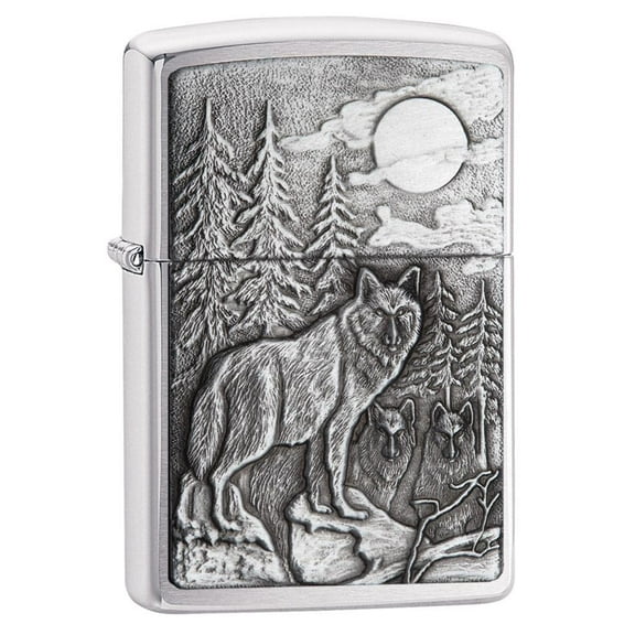 Zippo Timberwolves Brushed Chrome Pocket Lighter