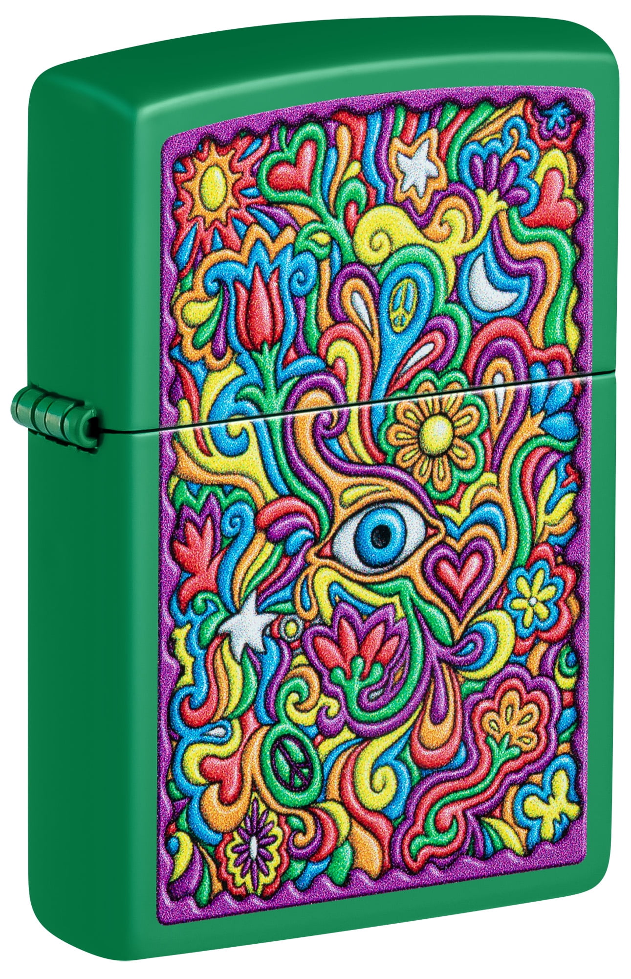 Zippo Trippy Design Grass Green Matte Pocket Lighter