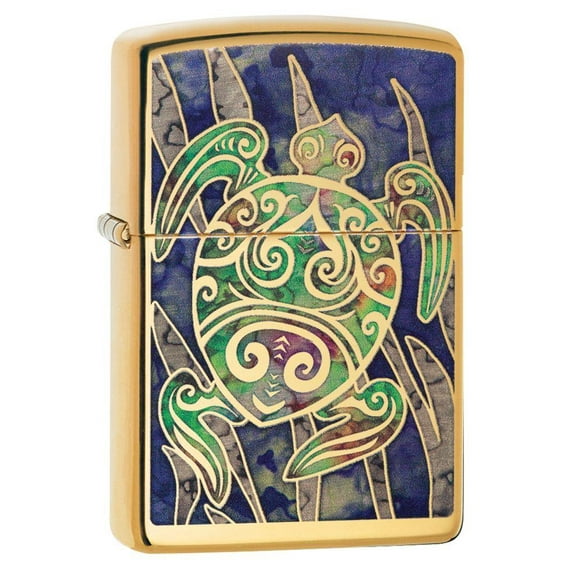 Zippo Turtle High Polish Brass Pocket Lighter