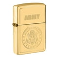 thumbnail image 1 of Zippo U.S. Army High Polish Brass Pocket Lighter, 1 of 6