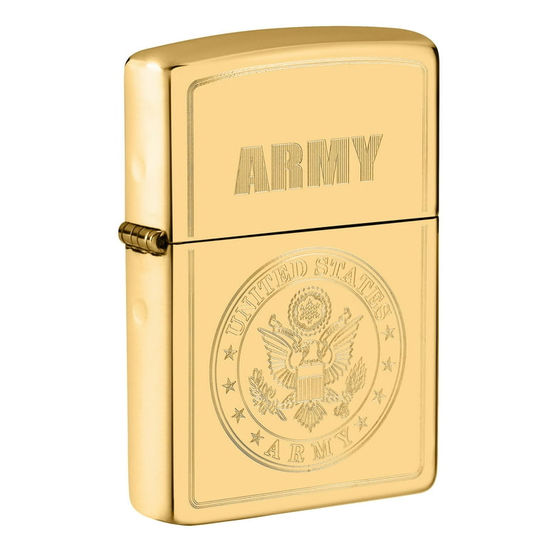 U.S. ARMY ジッポー　ZIPPO Zippo U.S. Army High Polish Brass Pocket Lighter - Walmart.com