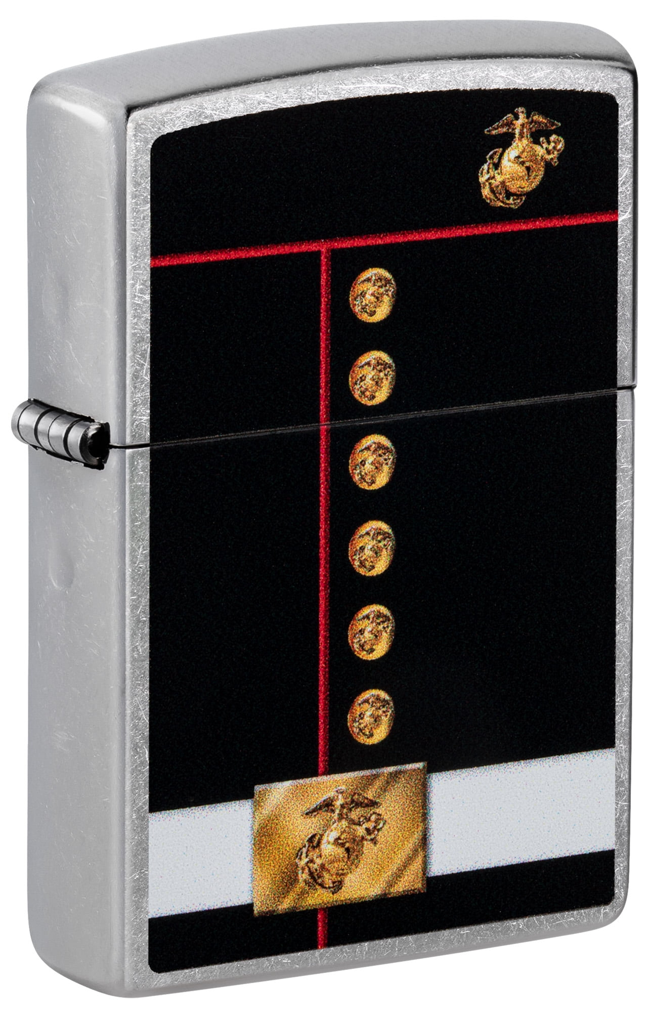 Zippo U.S Marines Corps Dress Blues Street Chrome Pocket Lighter -  Walmart.com