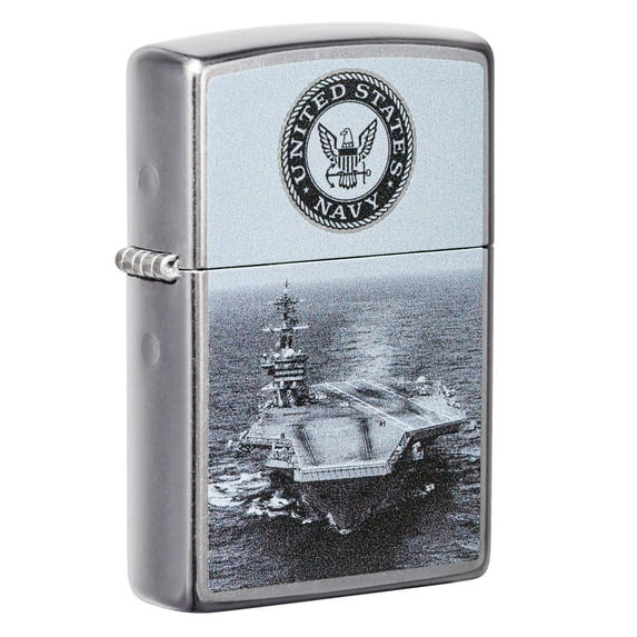 Zippo U.S. Navy Aircraft Carrier Street Chrome Pocket Lighter