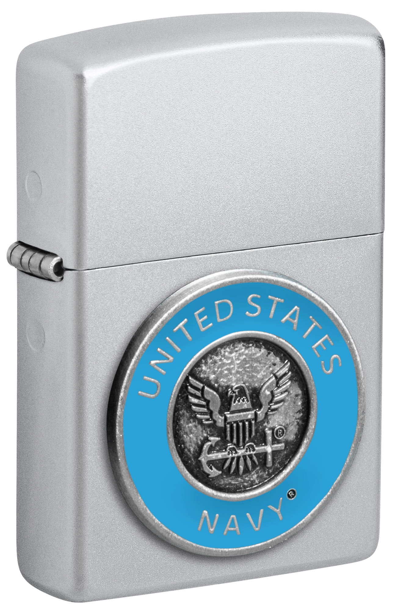 Zippo United States Navy® Emblem Satin Chrome Pocket Lighter