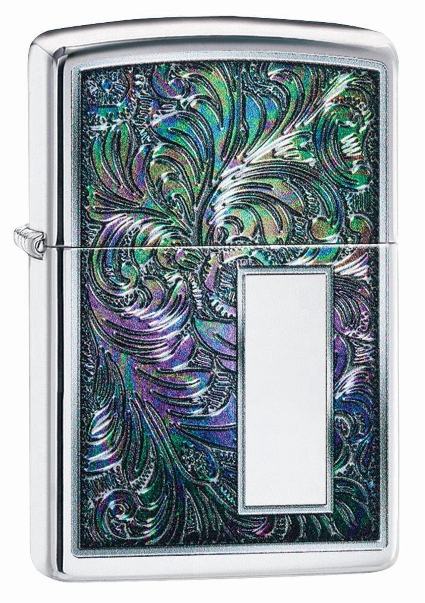 Zippo Venetian High Polish Chrome Colorful Design Pocket Lighter
