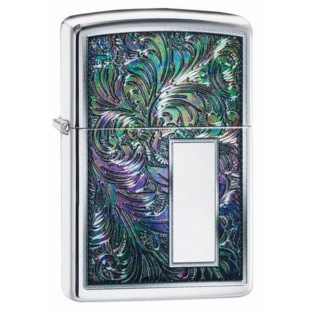 Zippo Venetian High Polish Chrome Colorful Design Pocket Lighter