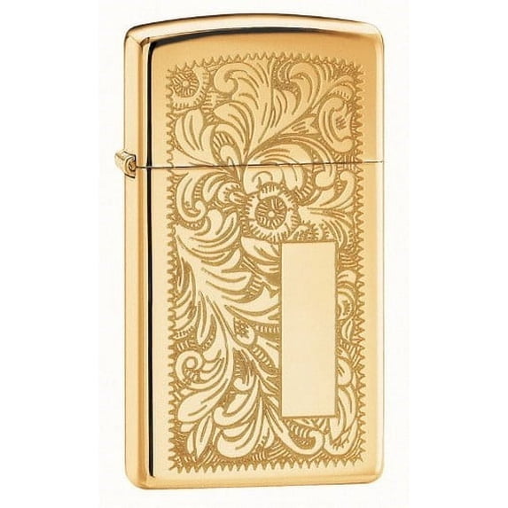 Zippo Venetian Slim High Polish Brass Pocket Lighter