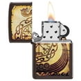 thumbnail image 1 of Zippo Viking Warship Design Brown Pocket Lighter, 1 of 1