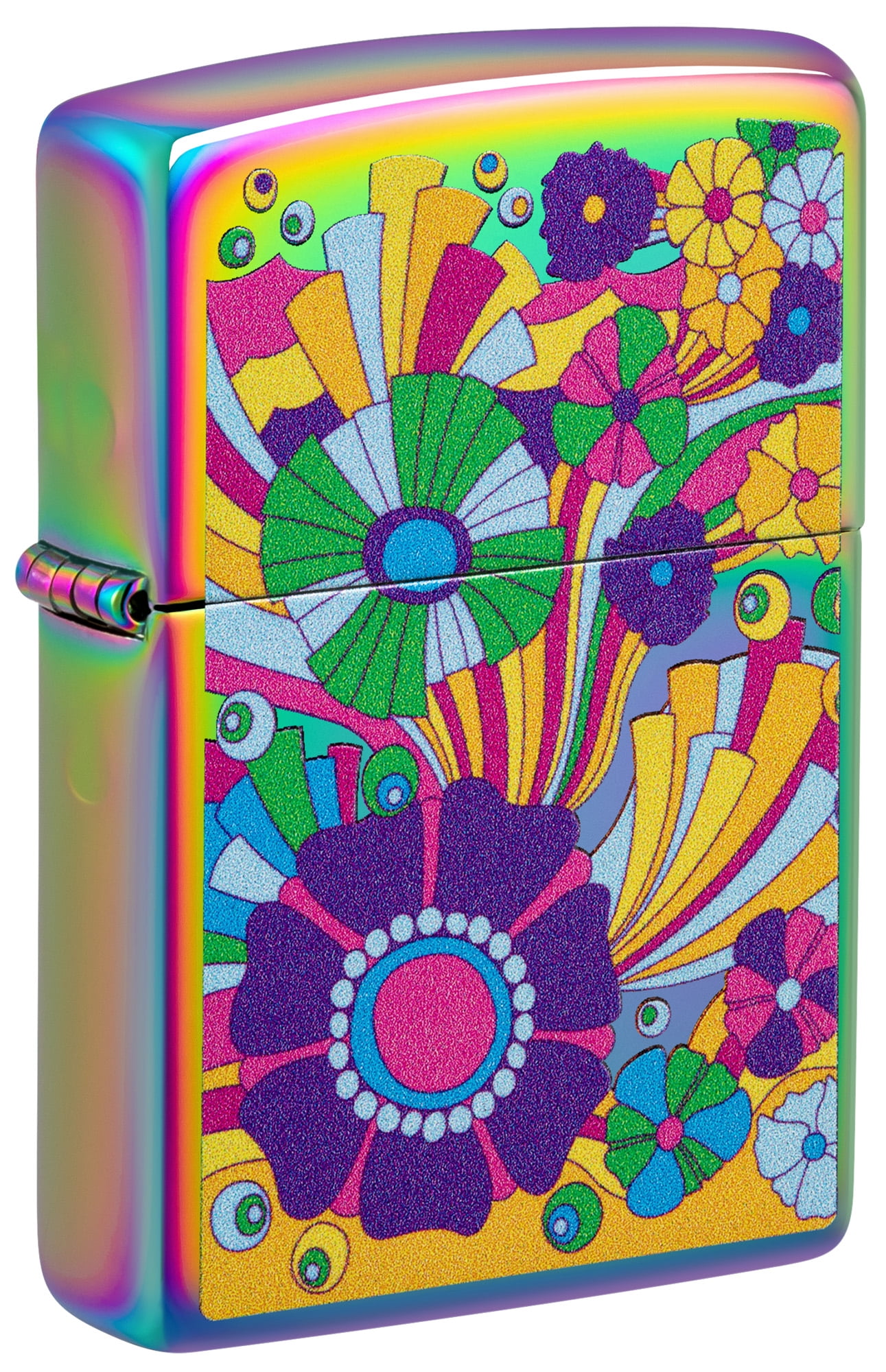 Zippo Vintage Flowers Design Multi-Color Pocket Lighter