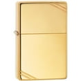 thumbnail image 1 of Zippo Vintage High Polish Brass Pocket Lighter with Slashes Pocket Lighter, 1 of 12