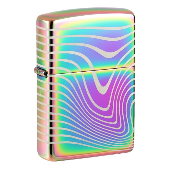 Zippo Wavy Pattern Design Multi Color Pocket Lighter