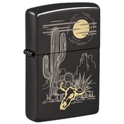 Zippo Western Design High Polish Black Pocket Lighter