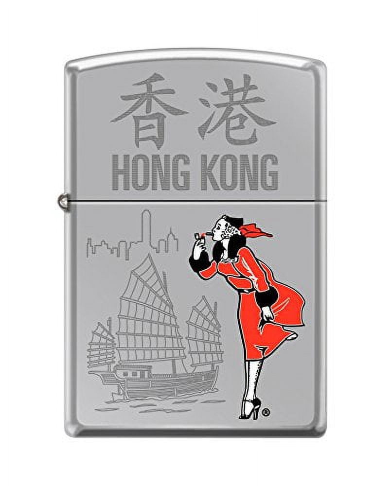 Zippo Windy Girl Hong Kong HP Chrome Windproof Pocket Lighter NEW 