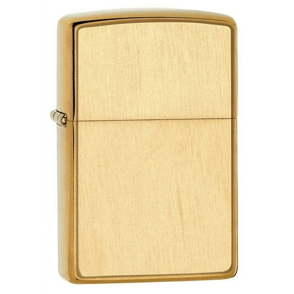 Zippo Woodchuck USA Birch Brushed Brass Pocket Lighter