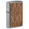 thumbnail image 1 of Zippo Woodchuck USA Walnut Leaves Brushed Chrome Pocket Lighter, 1 of 6