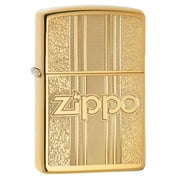Zippo and Pattern Design High Polish Brass Pocket Lighter