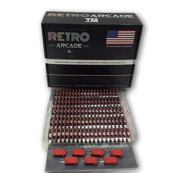 Zippy Microswitch used for switch function in most arcade pushbuttons, 100 Pack