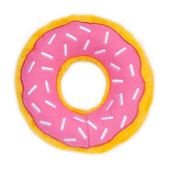 Zippy Paws Donutz Dog Toy, Strawberry, Multicolor