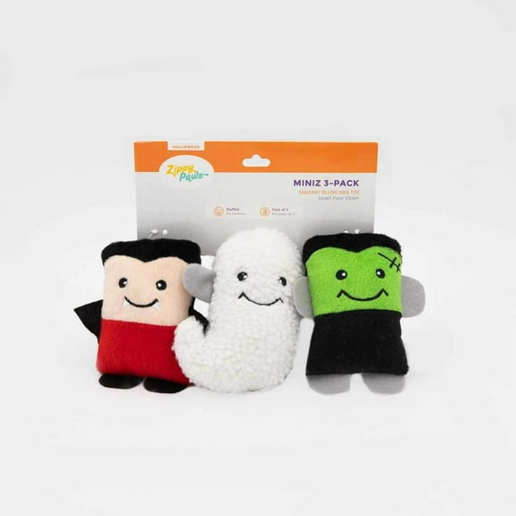Zippy Paws Halloween Miniz Monsters 3Pk