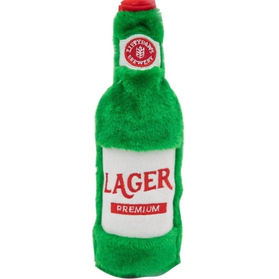Zippy Paws Happy Hour Crusherz Lager Plush Dog Toy