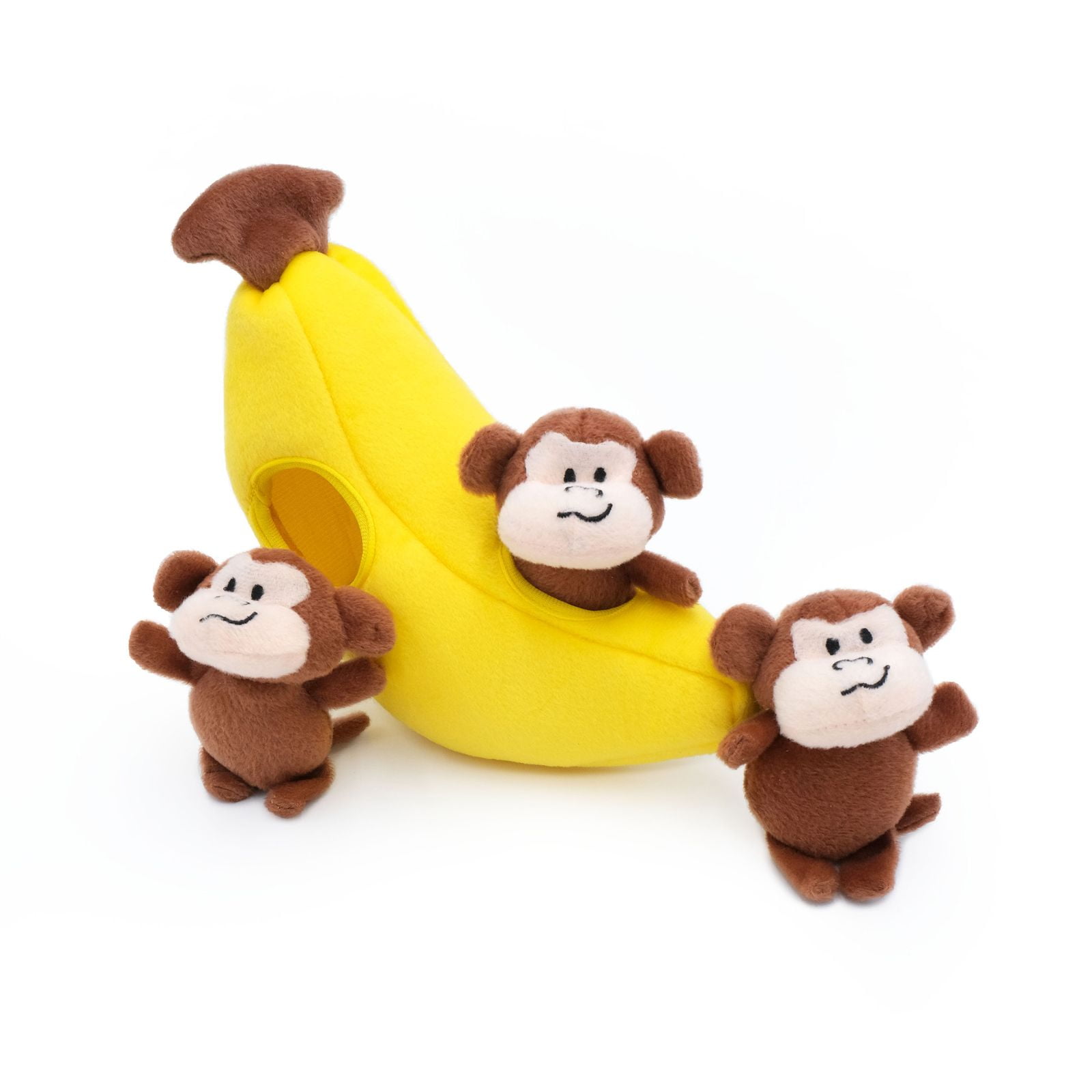 Zippypaws Monkey Banana Interactive Burrow Toy