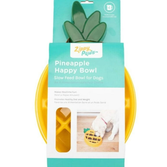 Zippy Paws Pineapple Happy Bowl Slow Feeder