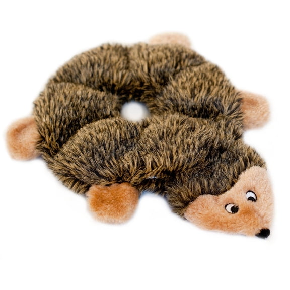 Zippy Paws Plush Loopy No Stuffing Hedgehog Dog Toy