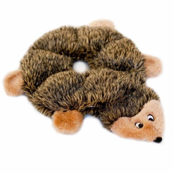 Zippy Paws Plush Loopy No Stuffing Hedgehog Dog Toy