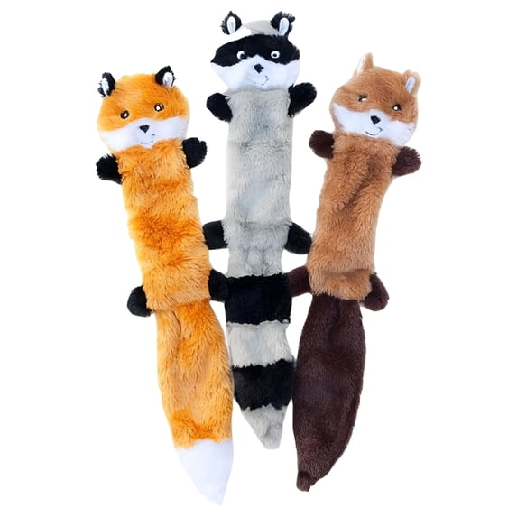 Zippy Paws Skinny Peltz, No Stuffing Squeaky Dog Toy, Large 18"