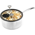 thumbnail image 1 of Zippy Pop 5.5 Qt Stovetop Popcorn Popper with Silicone Rim and Glass Lid, Stainless Steel, 1 of 2