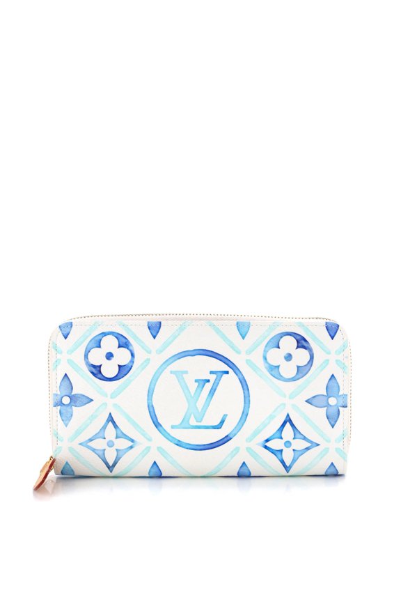 Zippy Wallet By The Pool Monogram Tile Canvas By Rebag