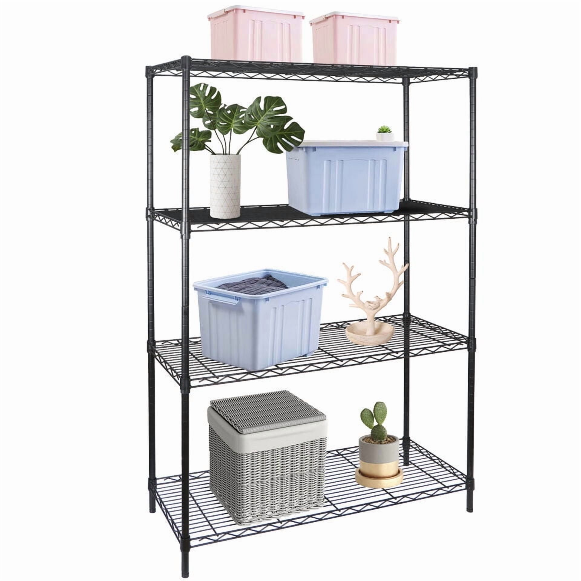 ZippyCart 4-Shelf Adjustable, Heavy Duty Storage Shelving Unit, Steel ...