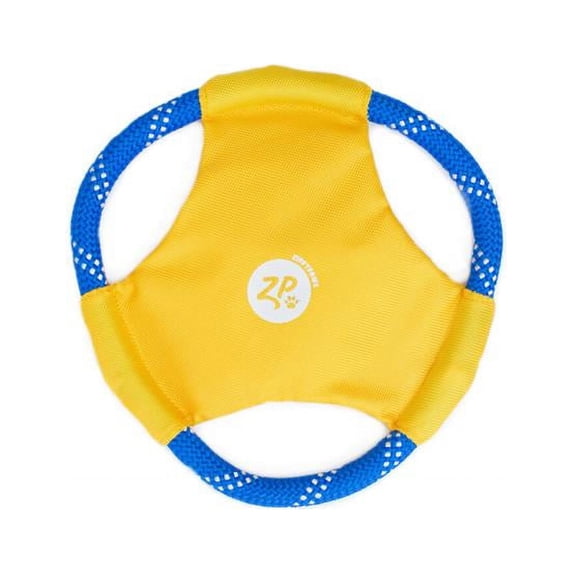 ZippyPaws 817074 Rope Gliderz Dog Toy, Yellow - Medium