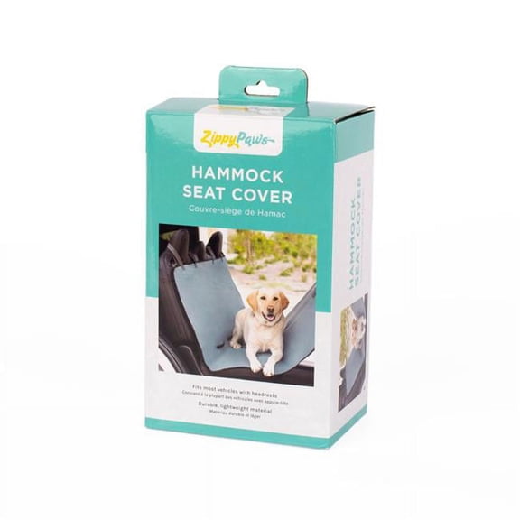 ZippyPaws 818786015183 Adventure Hammock Car Seat Cover for Pets - Gray - One Size