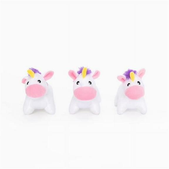 ZippyPaws 818786019396 Miniz Unicorns Dog Toys - Extra Small - Pack of 3