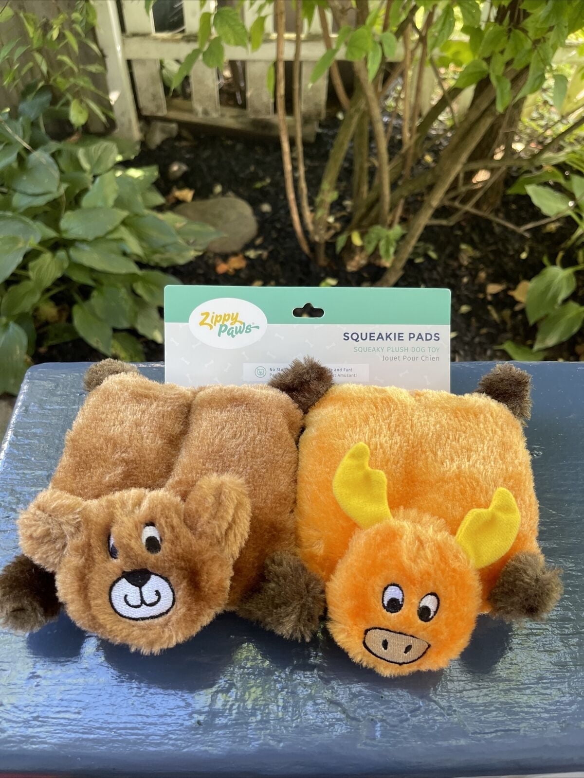 ZippyPaws - Bear & Moose Squeakie Pads 2 Pack - Dog Toy