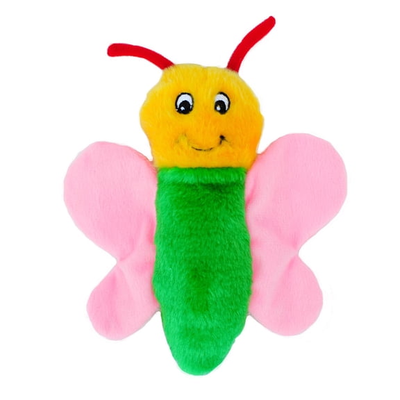 ZippyPaws - Crinkles, Squeaky Plush Small Dog Toy - Butterfly