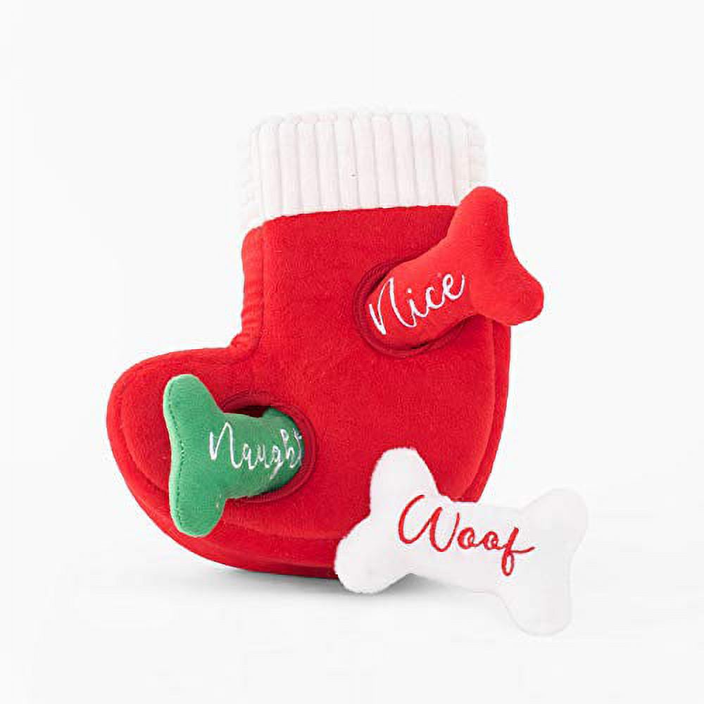 ZippyPaws Holiday Burrow Dog Toy – Hot Cocoa & Marshmallows Hide & Seek Squeaky Plush Puzzle