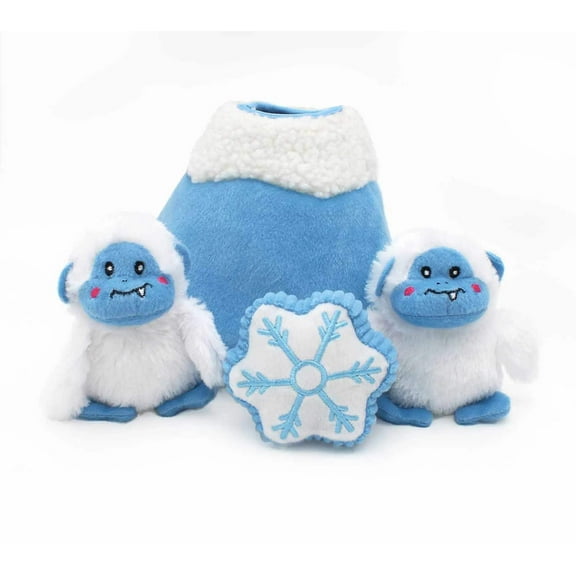 ZippyPaws Holiday Burrow(TM) Yeti Mountain Plush Dog Toy
