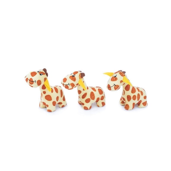 ZippyPaws, Miniz Burrow Replacements, Dog Toy, 3 count, Giraffes