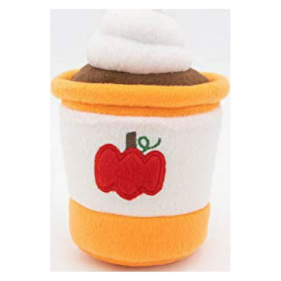 ZippyPaws - NomNomz Plush Squeaker Dog Toy for The Foodie Pup - Pumpkin Spice Latte