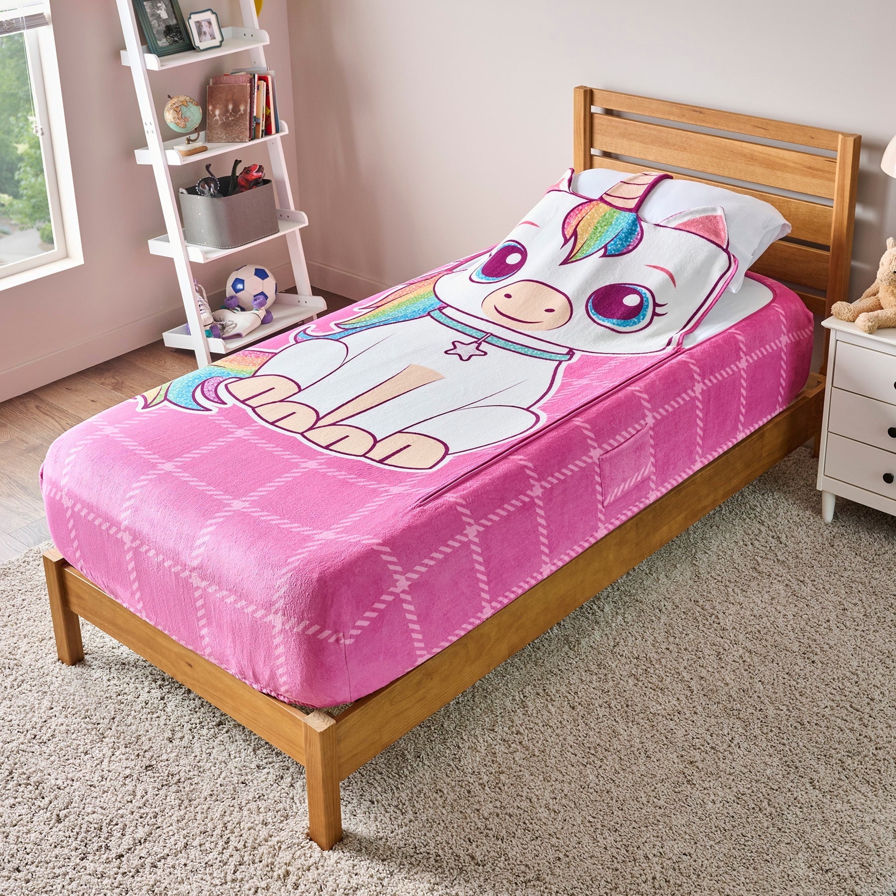 ZippySack Twin Bed Zip-Up Bedding - Unicorn - Walmart.com