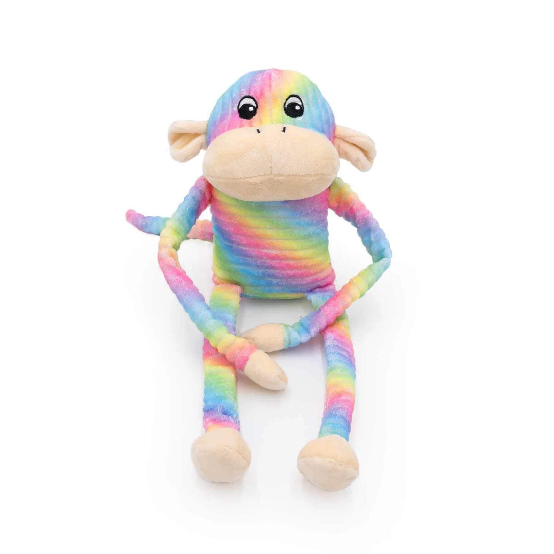 ZippyPaws Spencer the Crinkle Monkey Large Rainbow Walmart
